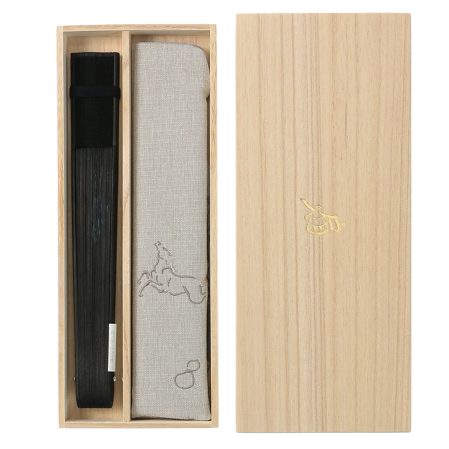 紳士扇子セット 呼福扇 瓢箪から駒 - 画像3