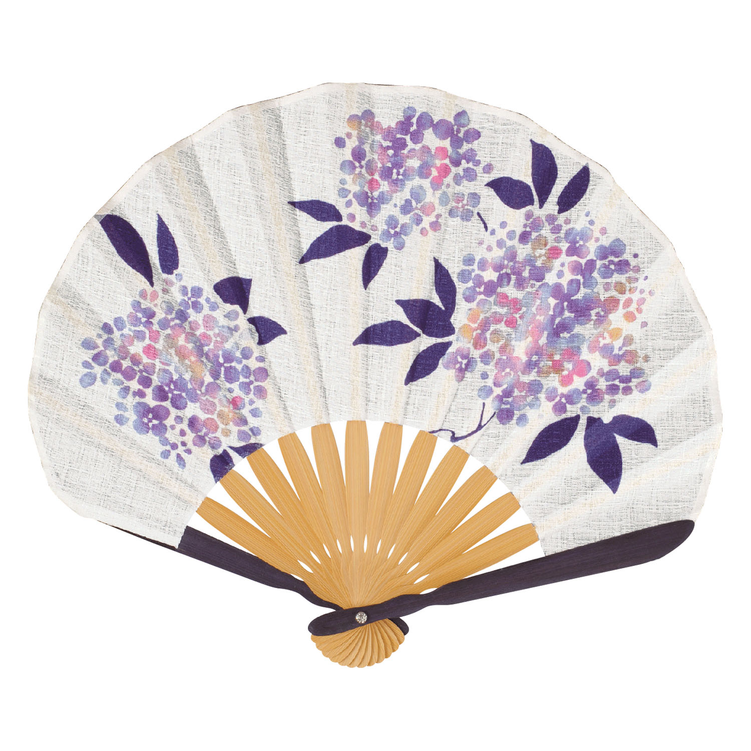 婦人扇子 あじさい - 画像2