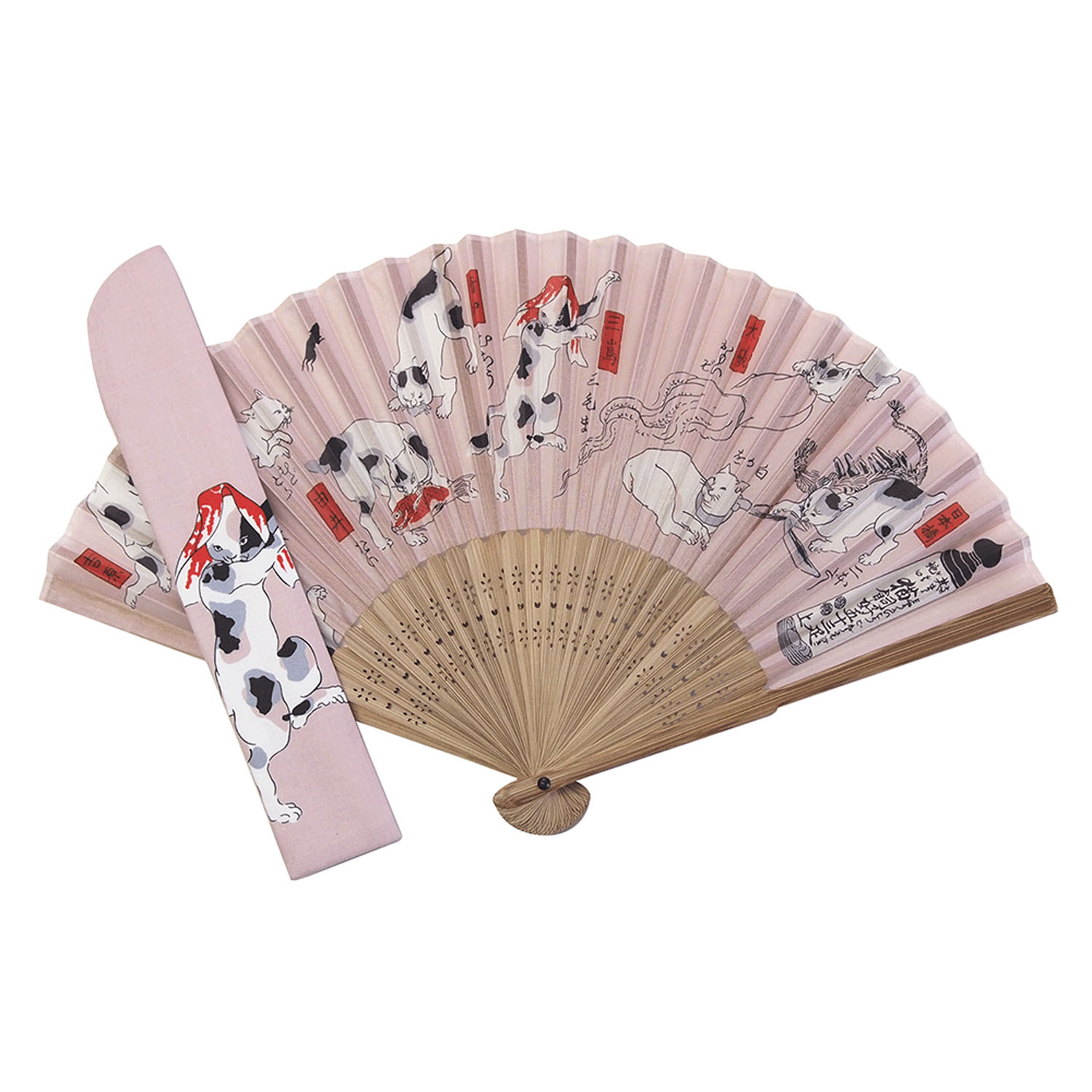 【2026年3月17日より価格変更】扇子袋付セット 国芳ねこ