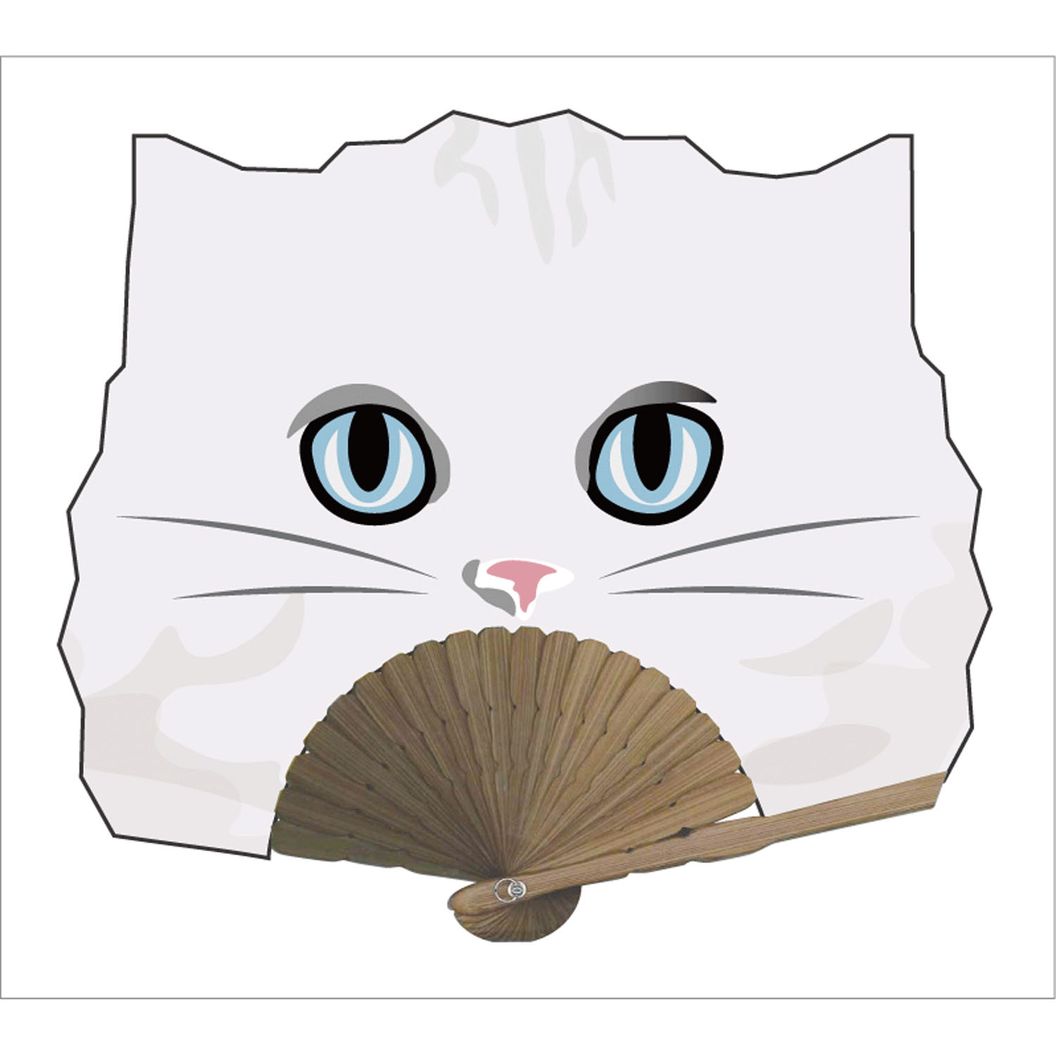 2026NATTI扇子 白猫