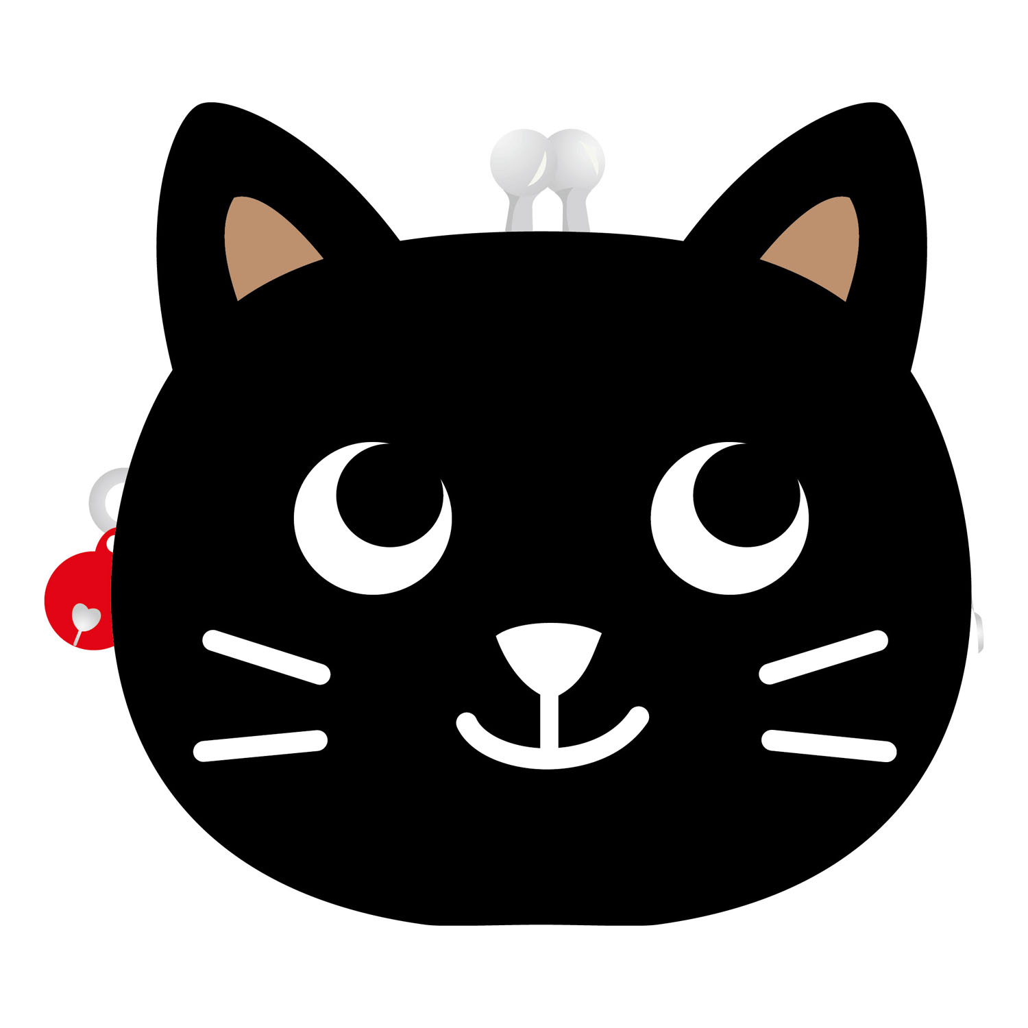 ぬいぐるみがま口 黒ねこ