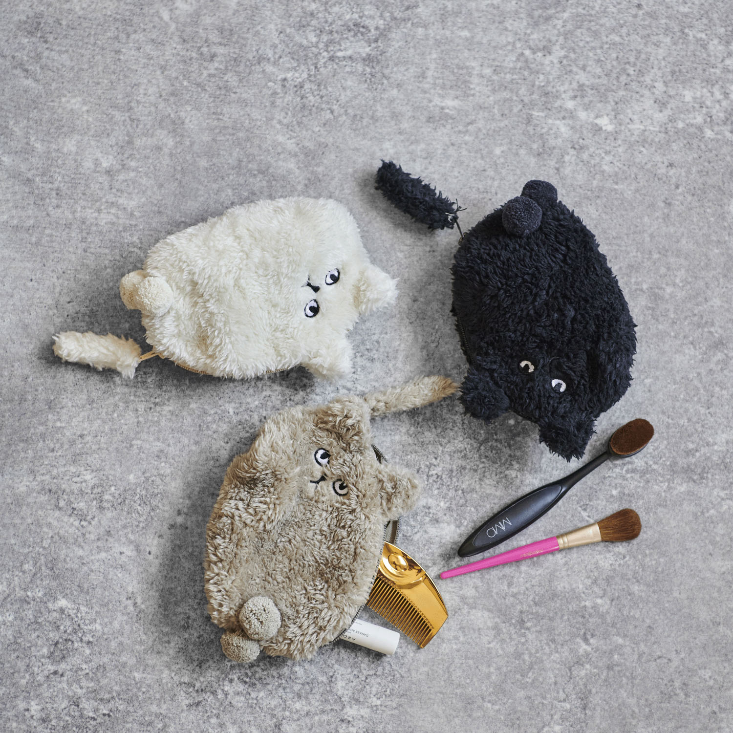 ニャンタマボアポーチ ホワイト - 画像2