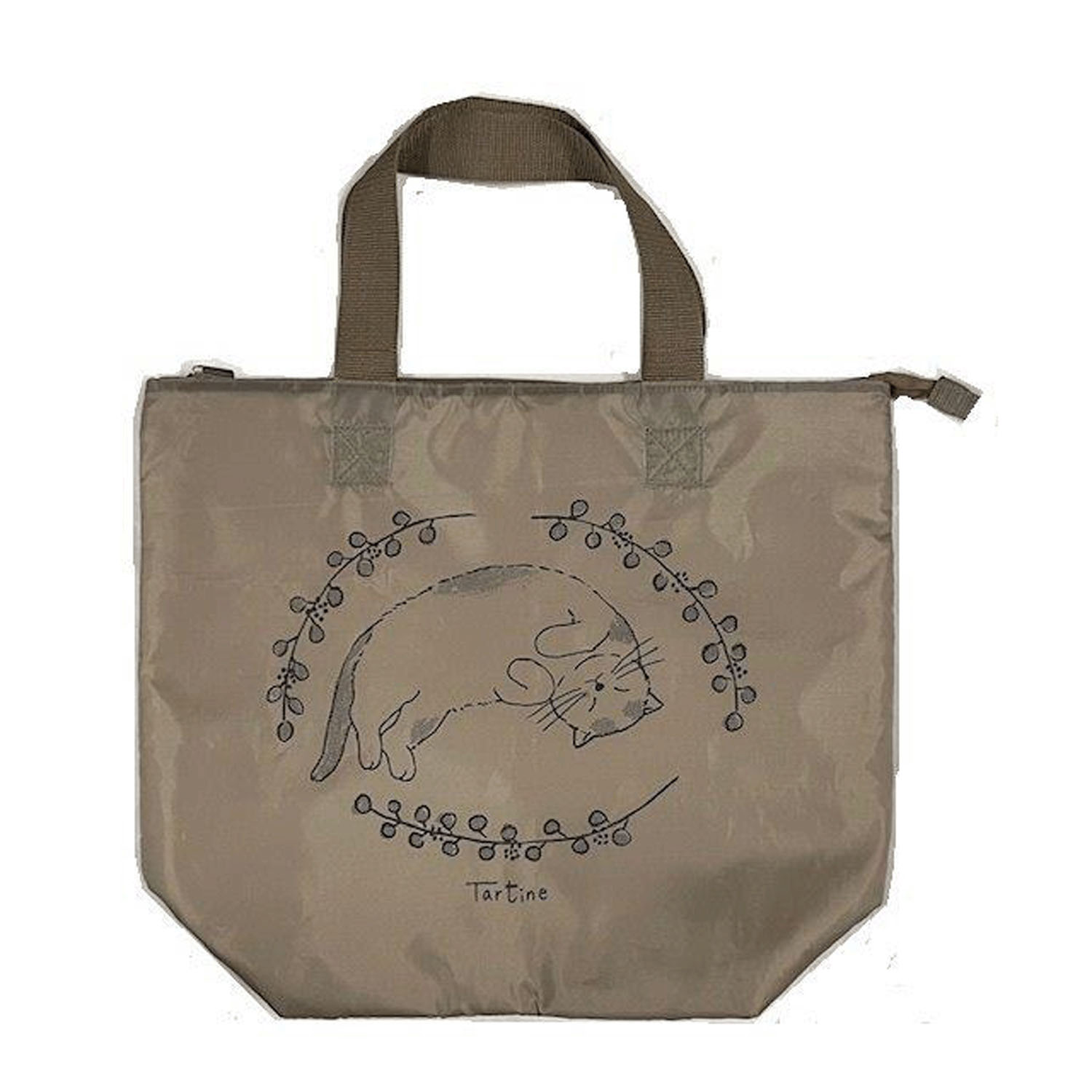 タルティーヌ 保冷トートバッグ 眠り猫 ブラウン