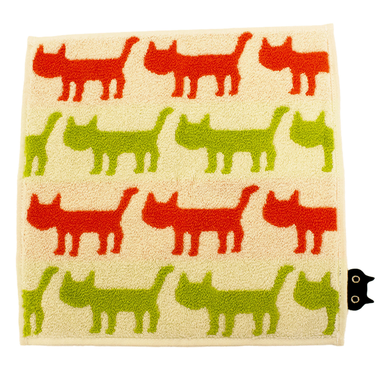 タオルハンカチ シルエット猫 - 画像3