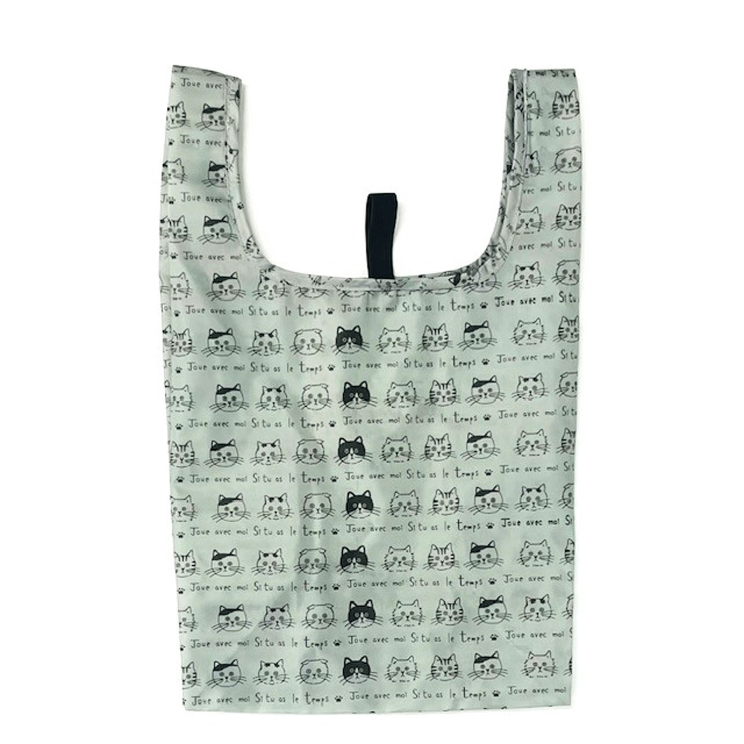 タルティーヌコンビニバッグ お顔がいっぱい ブルー