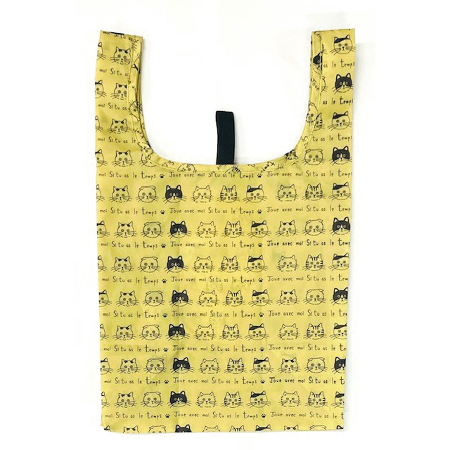 タルティーヌコンビニバッグ お顔がいっぱい イエロー