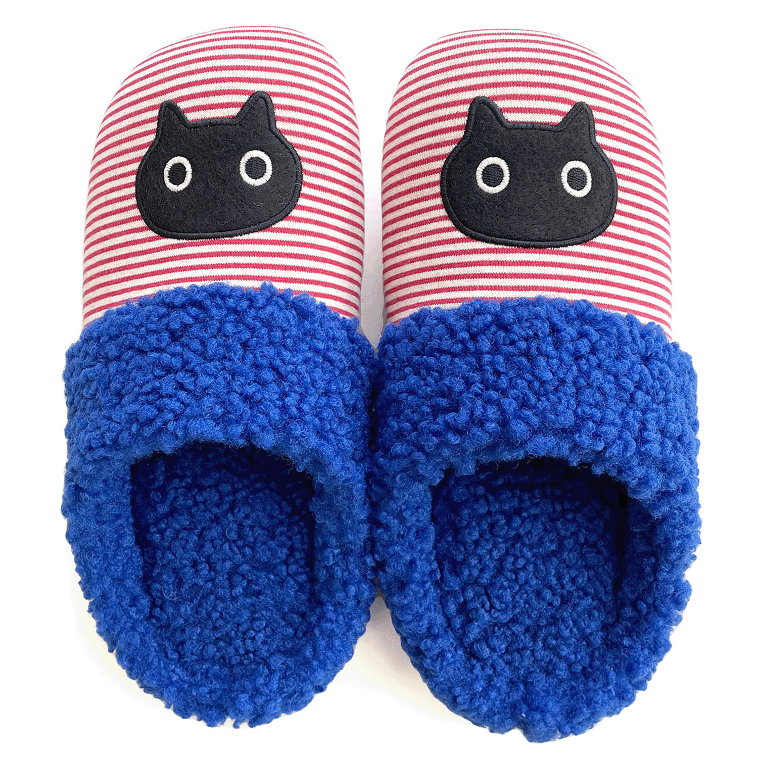 アツコマタノ ボアスリッパ 細いボーダー - 画像2