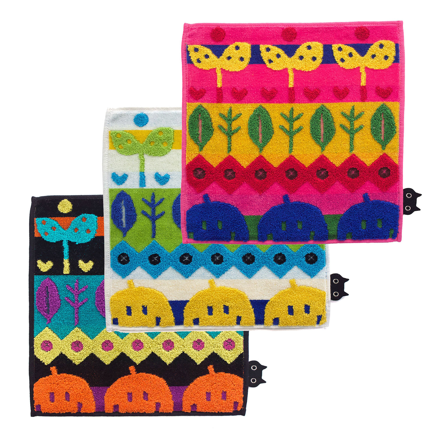 タオルハンカチ ハッピーモチーフ - 画像1