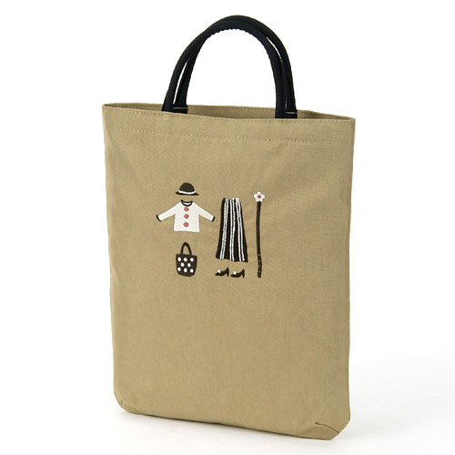 ATSUKO MATANO 刺繍バッグ クローゼット モカ