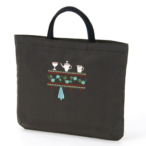 ATSUKO MATANO 刺繍バッグ 食器棚 ブラウン