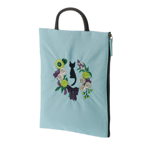 ATSUKO MATANO 刺繍フラットポーチ バースデーリース