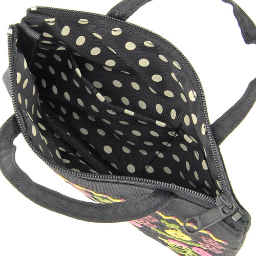 ATSUKO MATANO 刺繍ポーチ花刺繍ブラック - 画像3