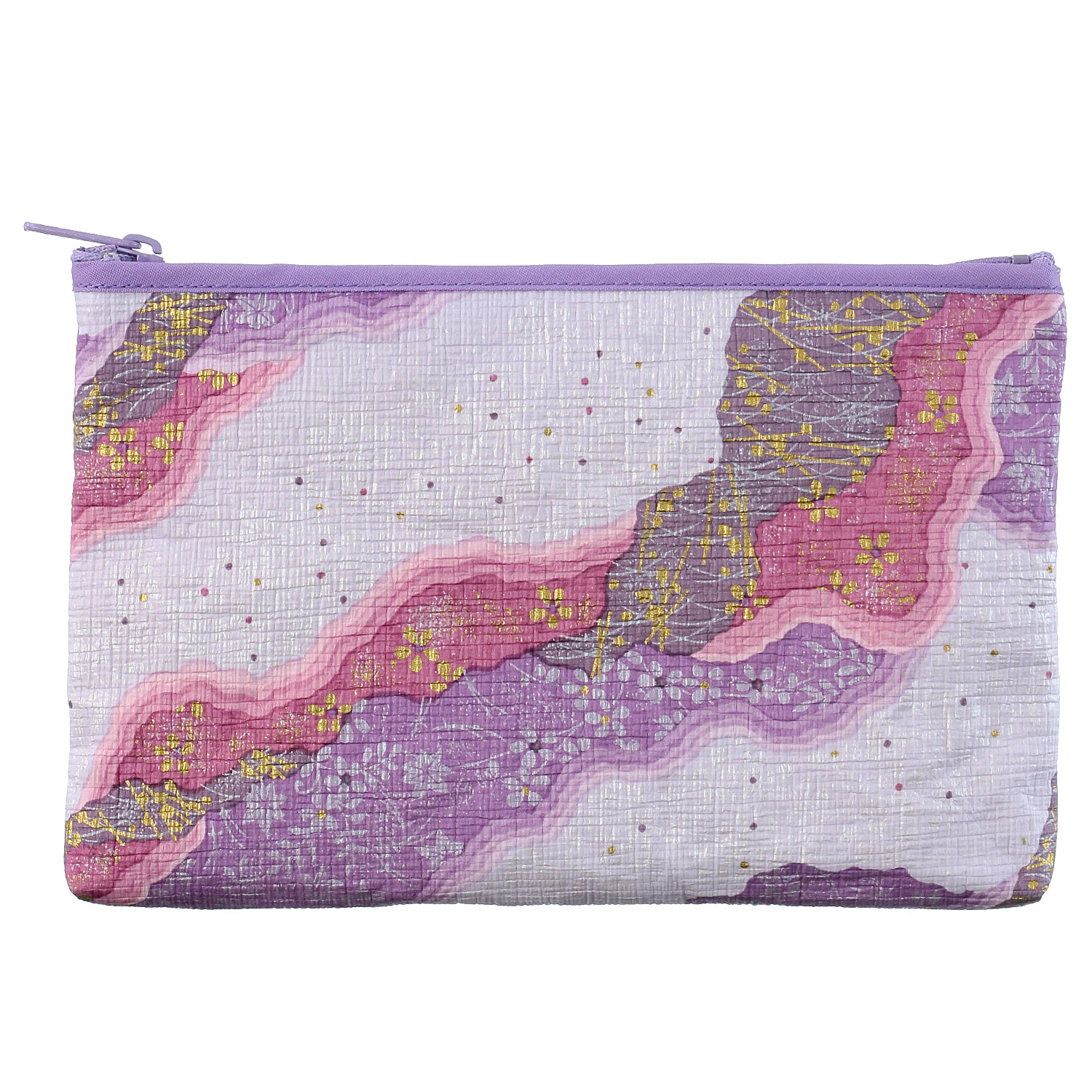 京友禅紙 伊勢集縮みふらっとポーチ - 画像2