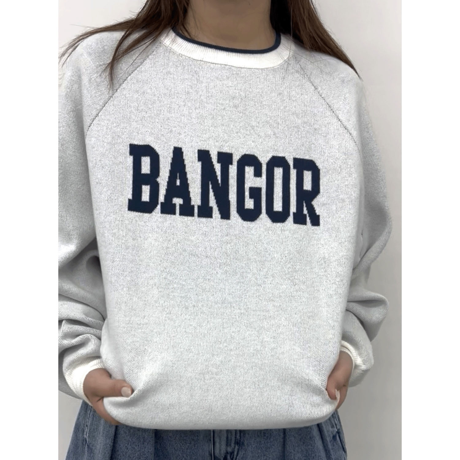 cloche ラグラン袖ロゴニットトップス - 画像2