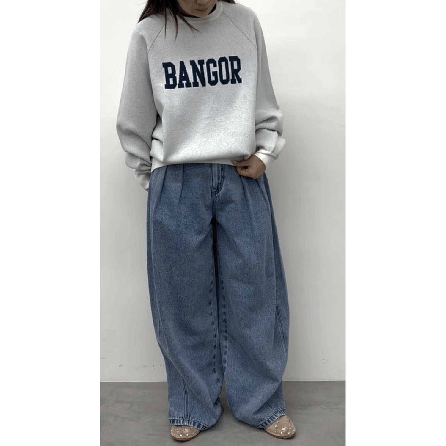 cloche ラグラン袖ロゴニットトップス - 画像3