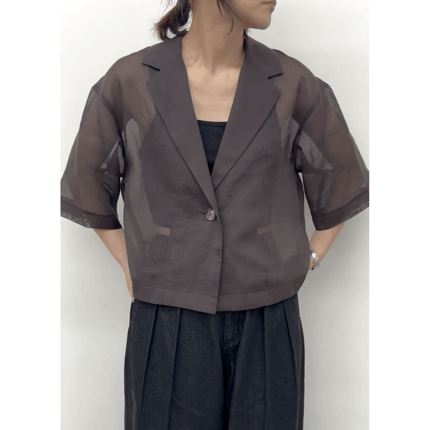 cloche 5分袖シアージャケット