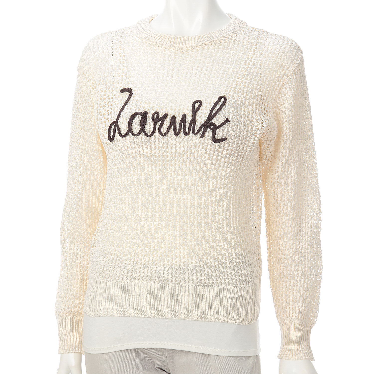 cloche メッシュ編みロゴニットトップス - 画像5