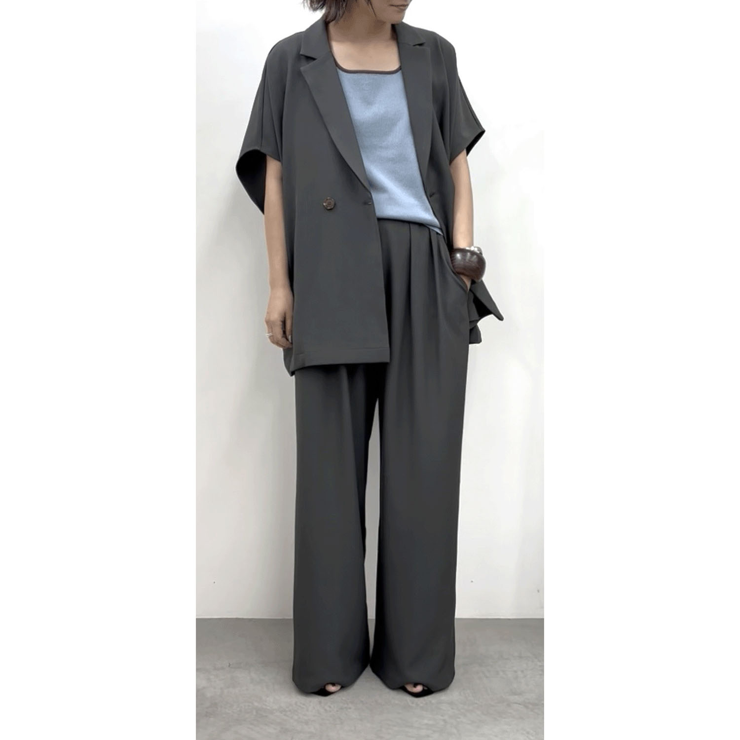 cloche ツータックワイドパンツ - 画像4