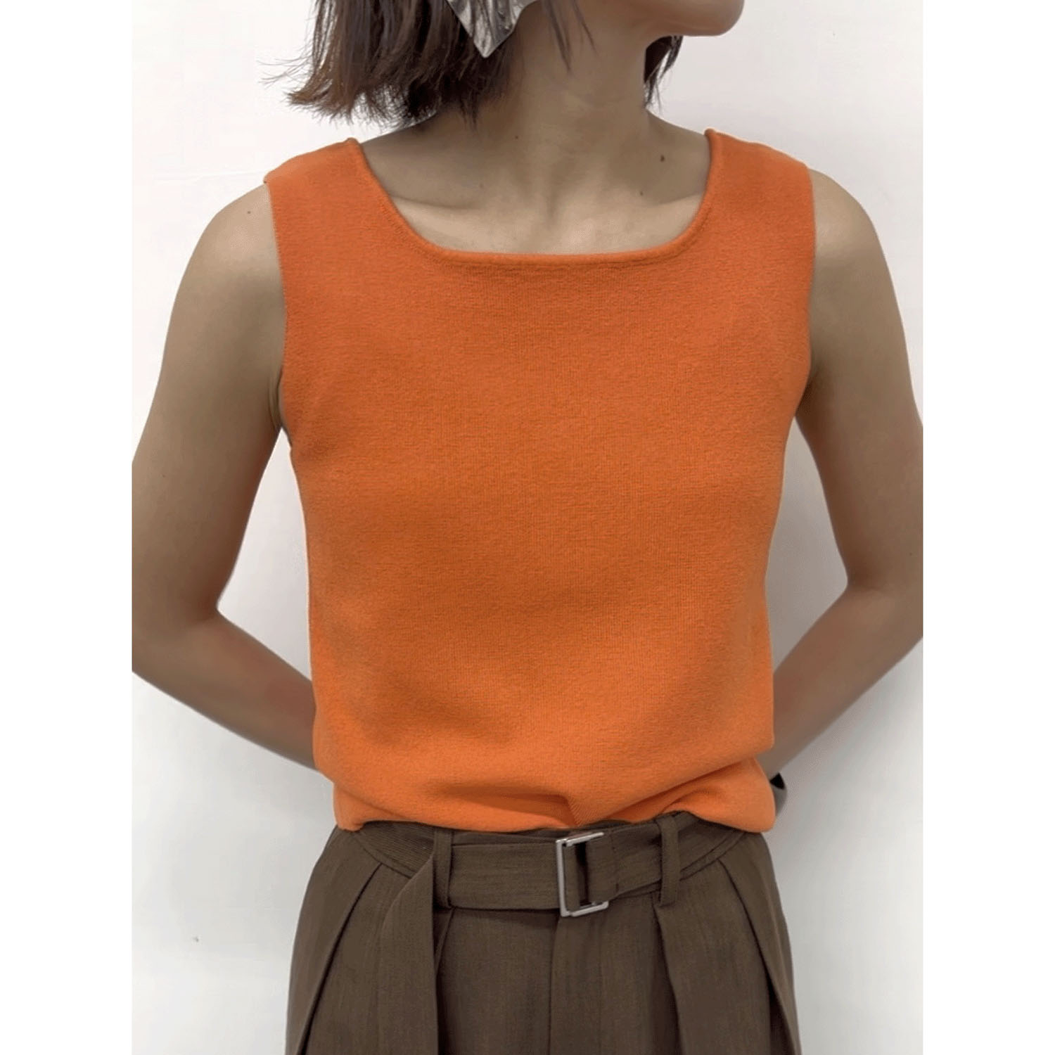 cloche スクエアネックニットタンク - 画像1