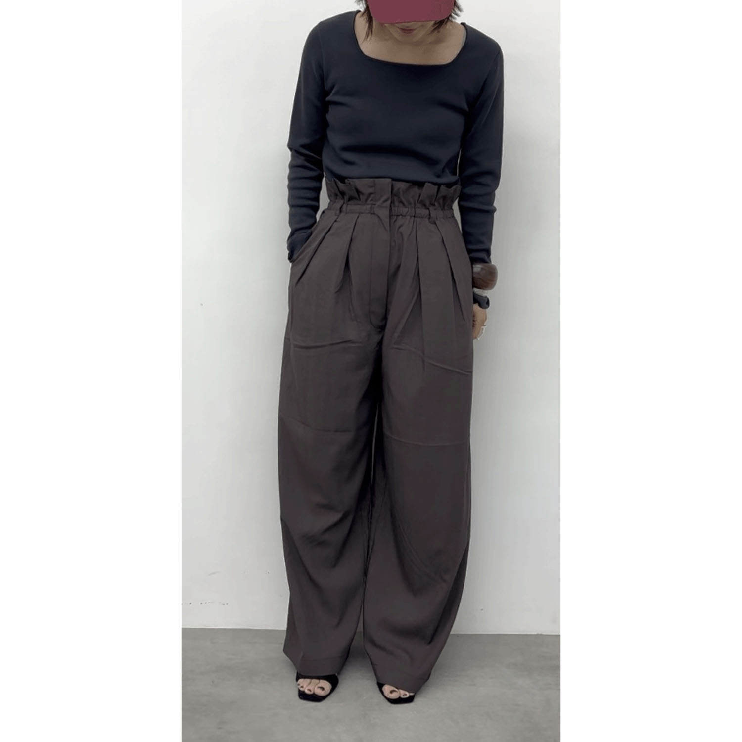 【Insta Live】cloche スクエアネックニット長袖 - 画像8