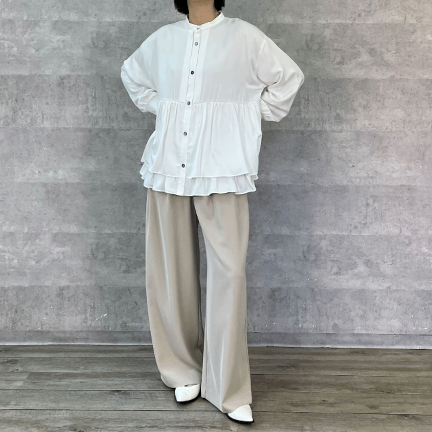 Anna Kerry 2タックワイドパンツ - 画像13