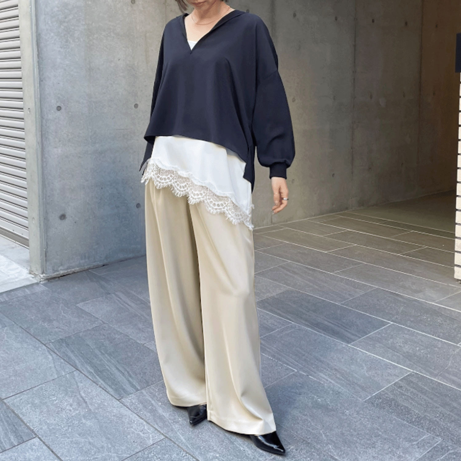 Anna Kerry 2タックワイドパンツ - 画像14