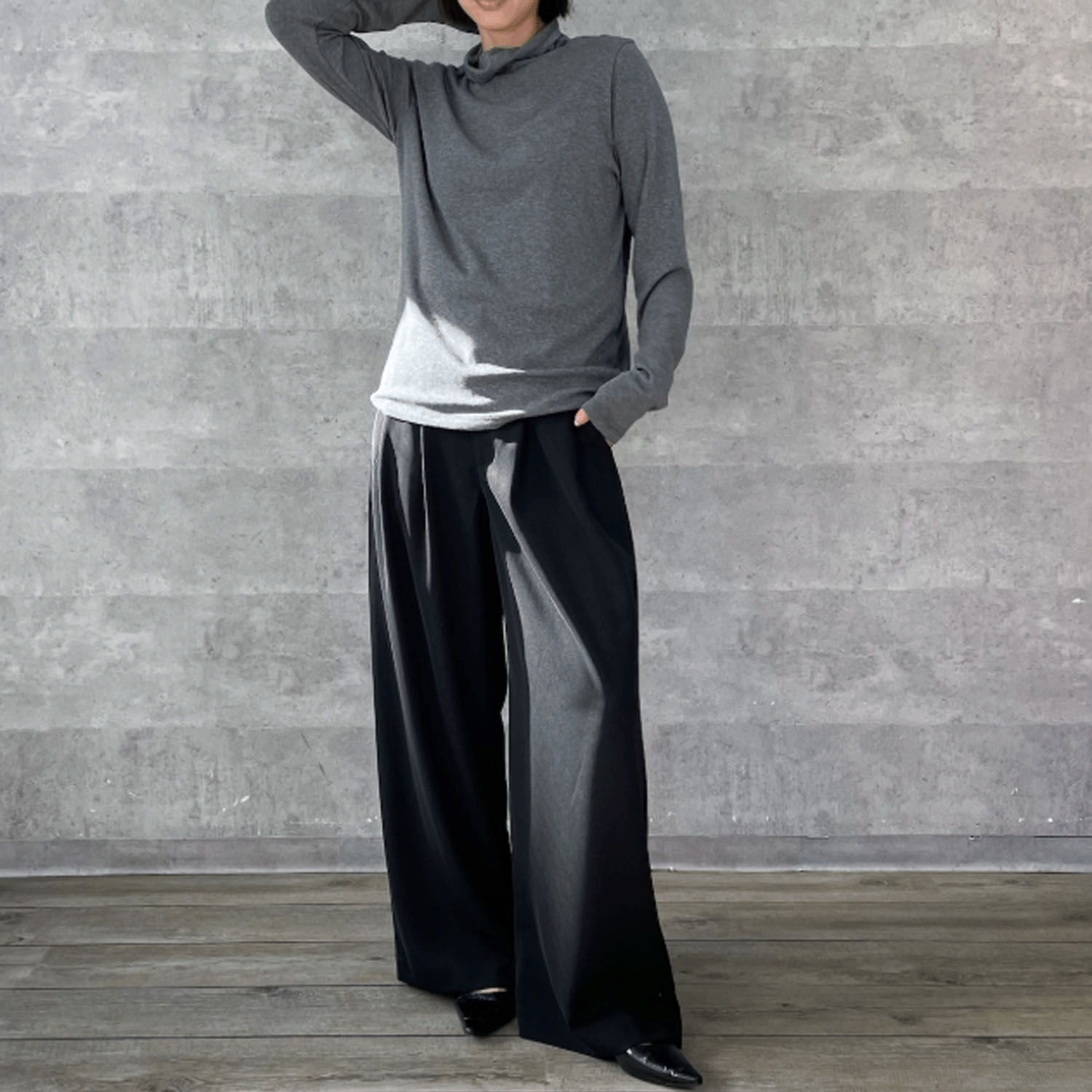 Anna Kerry 2タックワイドパンツ - 画像7