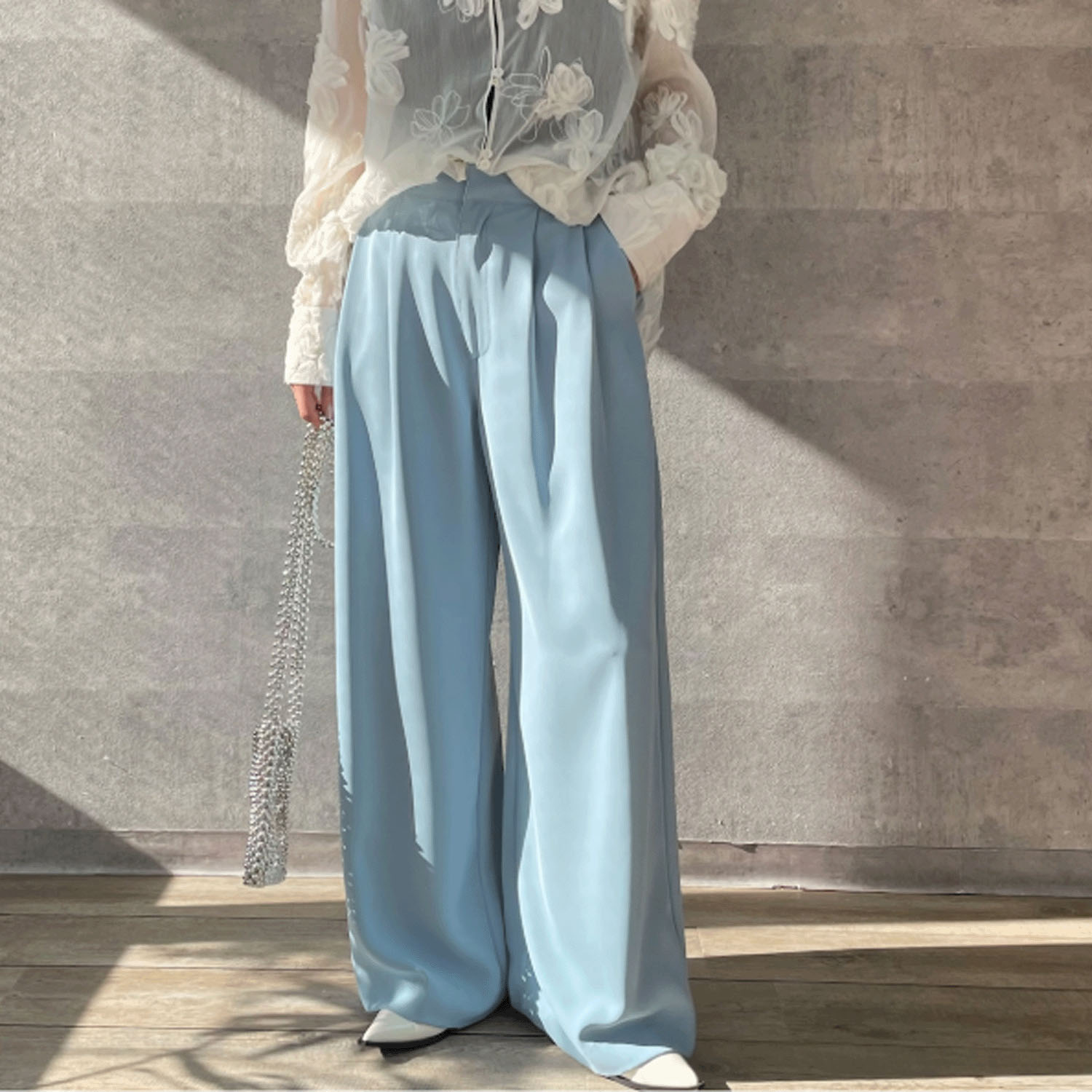 Anna Kerry 2タックワイドパンツ