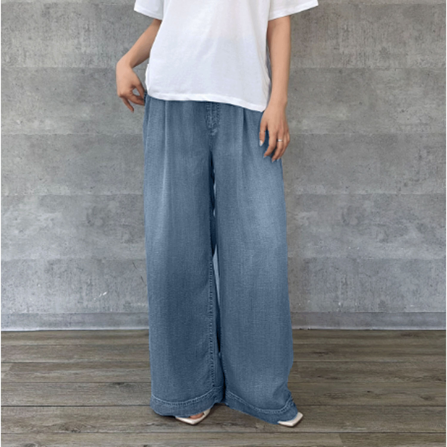 Anna Kerry 2タックテンセルワイドパンツ - 画像2