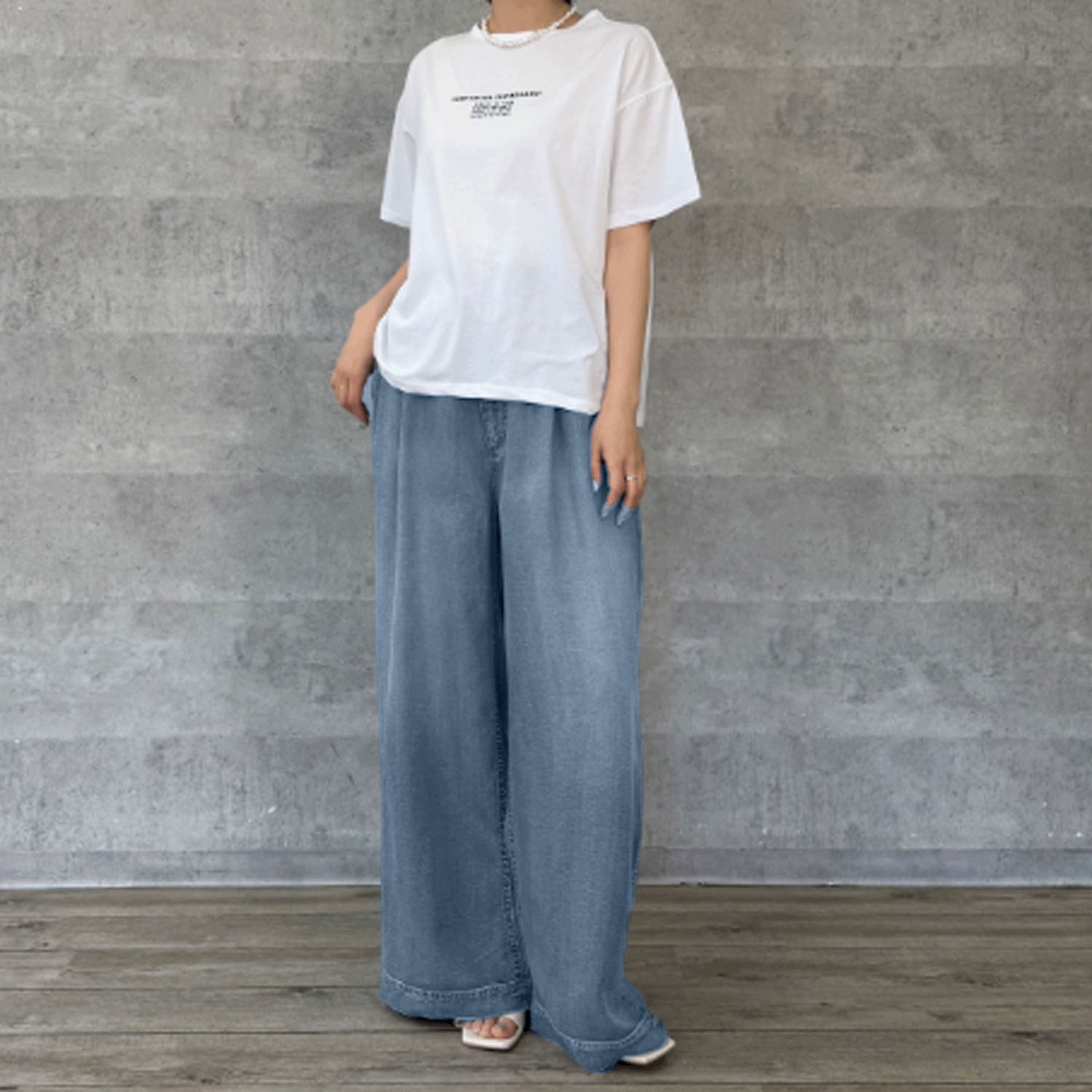 Anna Kerry 2タックテンセルワイドパンツ - 画像3