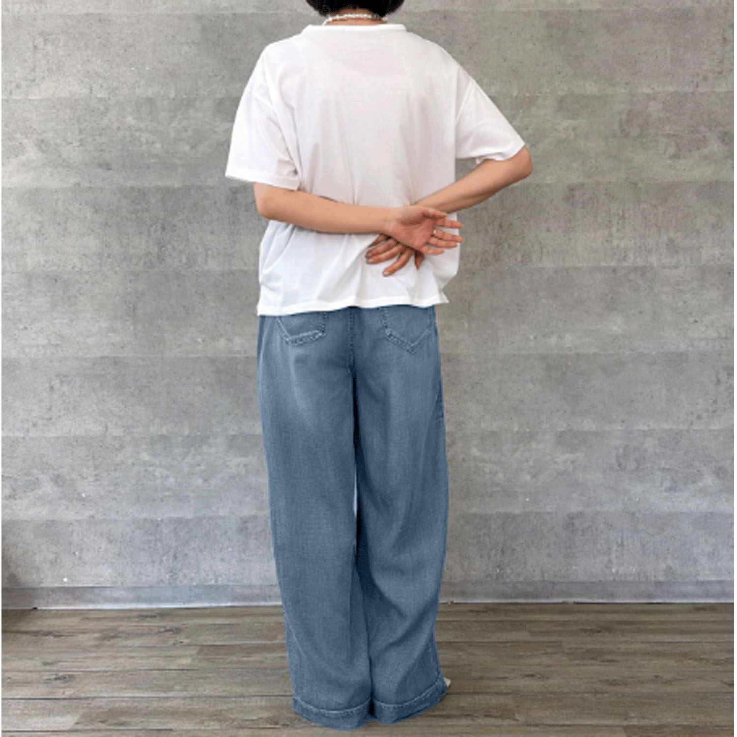 Anna Kerry 2タックテンセルワイドパンツ - 画像4