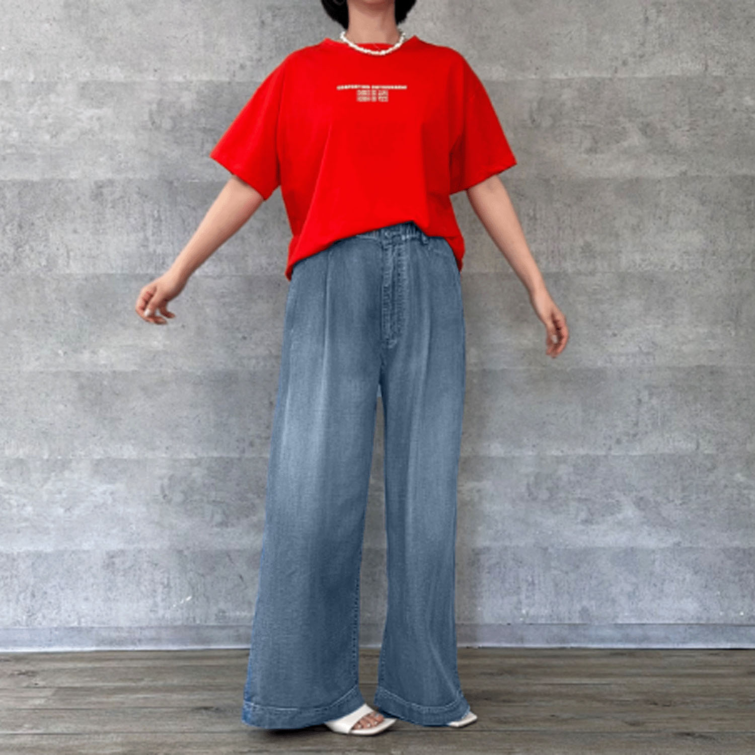 Anna Kerry 2タックテンセルワイドパンツ - 画像5