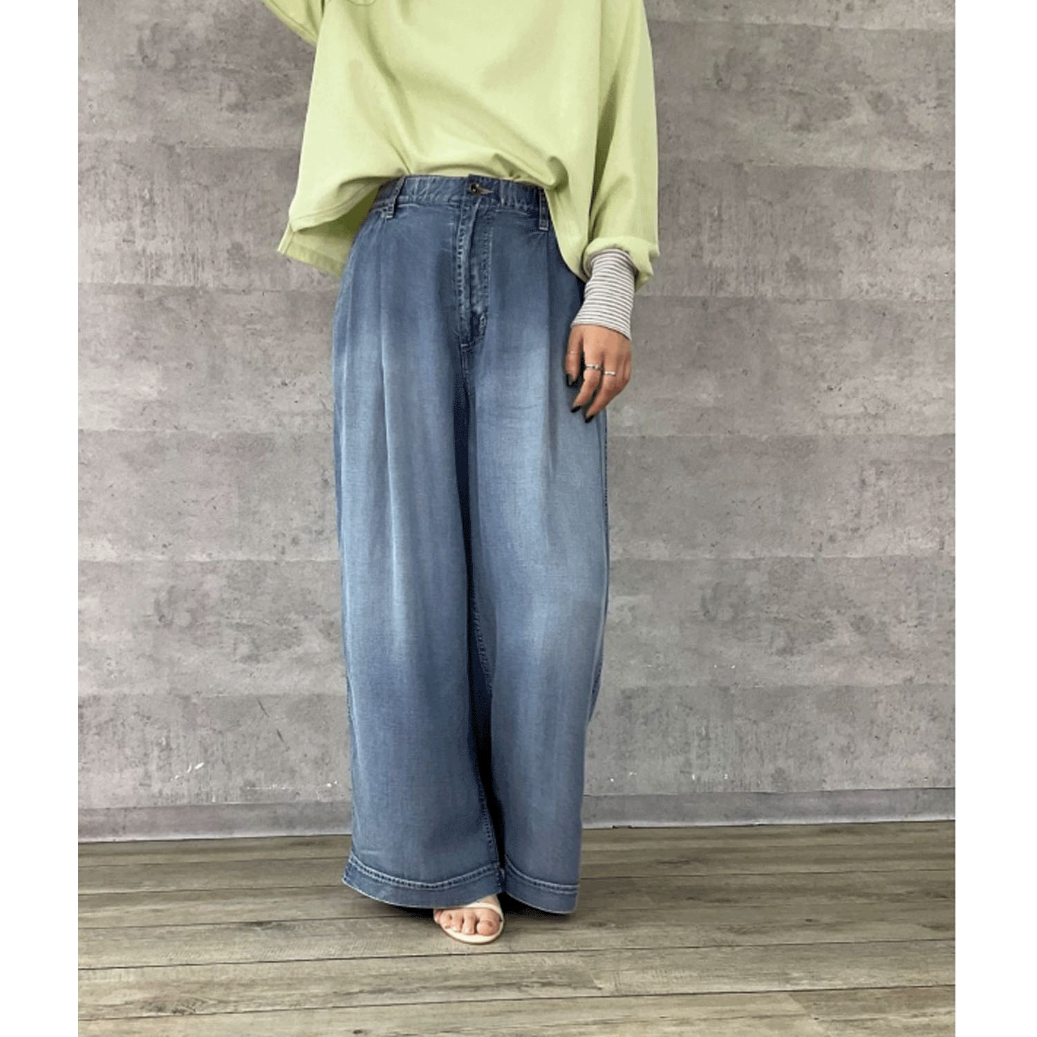 Anna Kerry 2タックテンセルワイドパンツ - 画像8