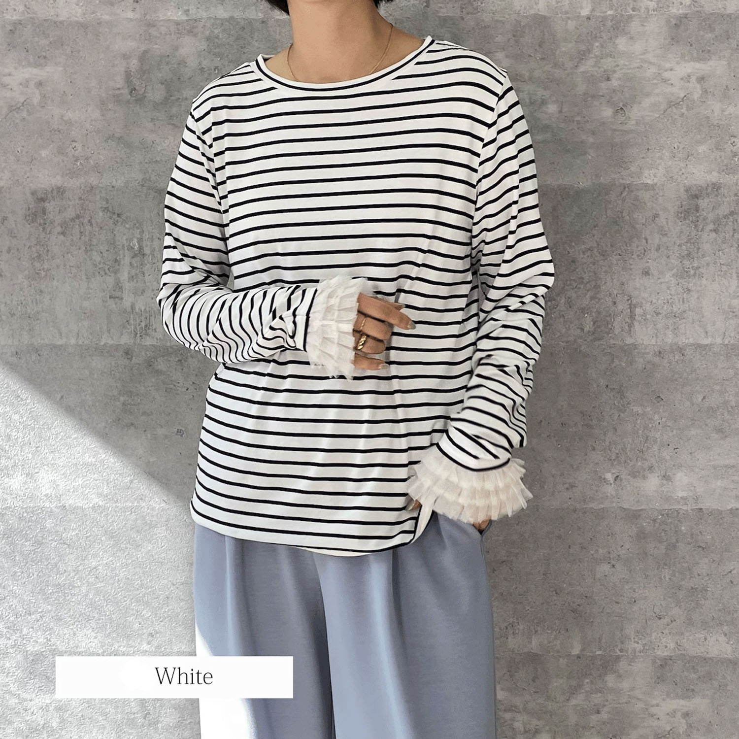 Anna Kerry フリルカフトップス - 画像2