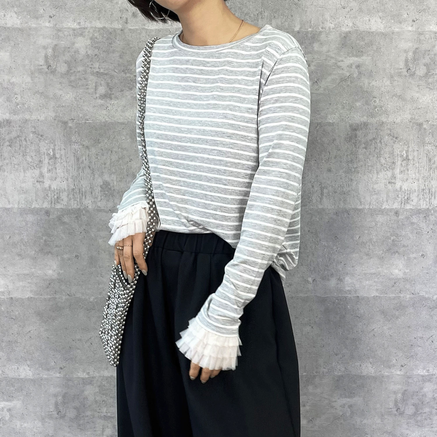 Anna Kerry フリルカフトップス - 画像8