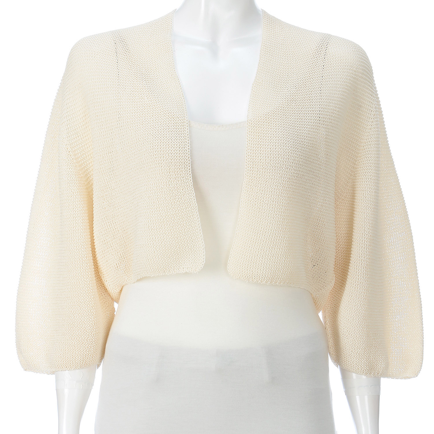 cloche 5分袖ニットカーディガン - 画像3