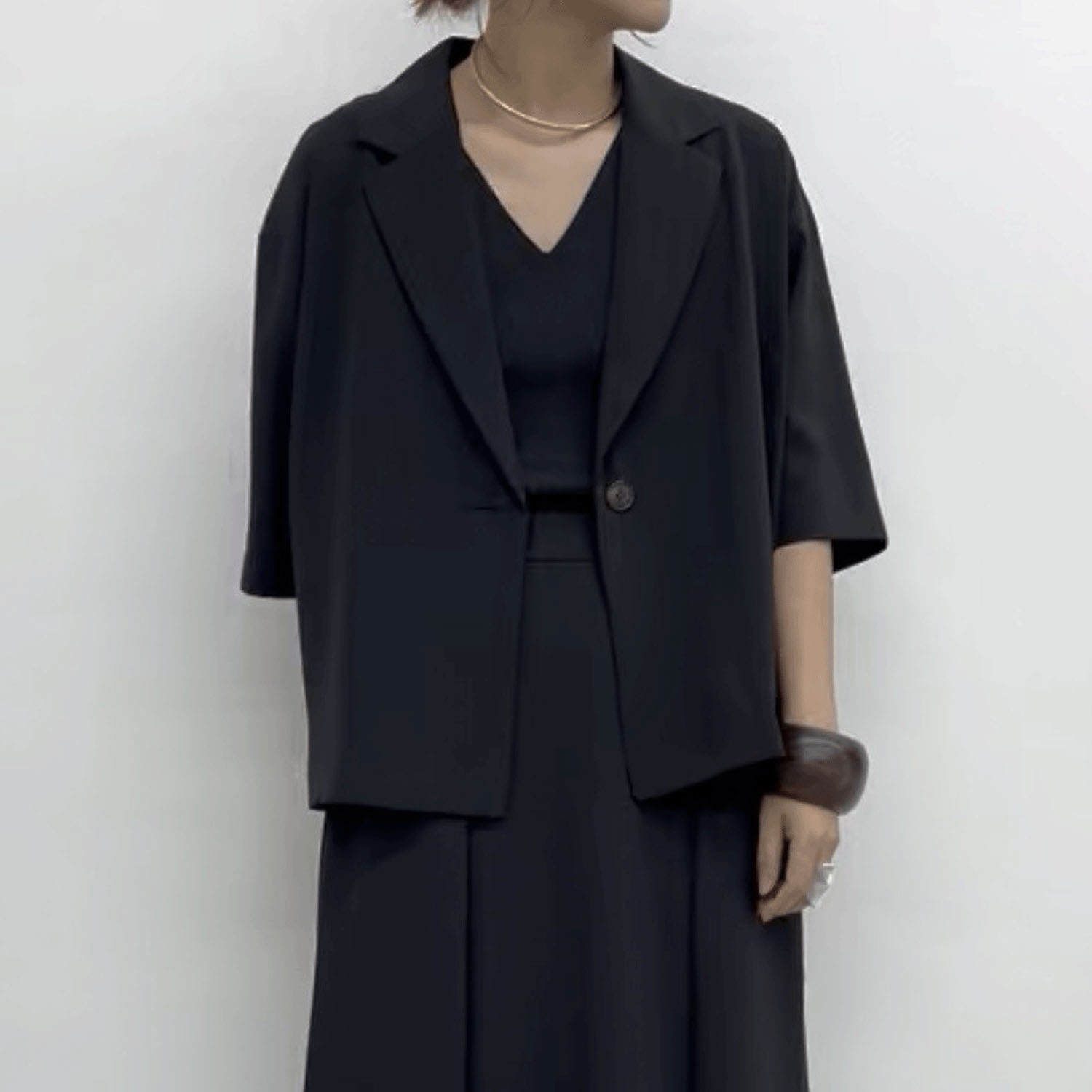 cloche 5分袖テーラードジャケット