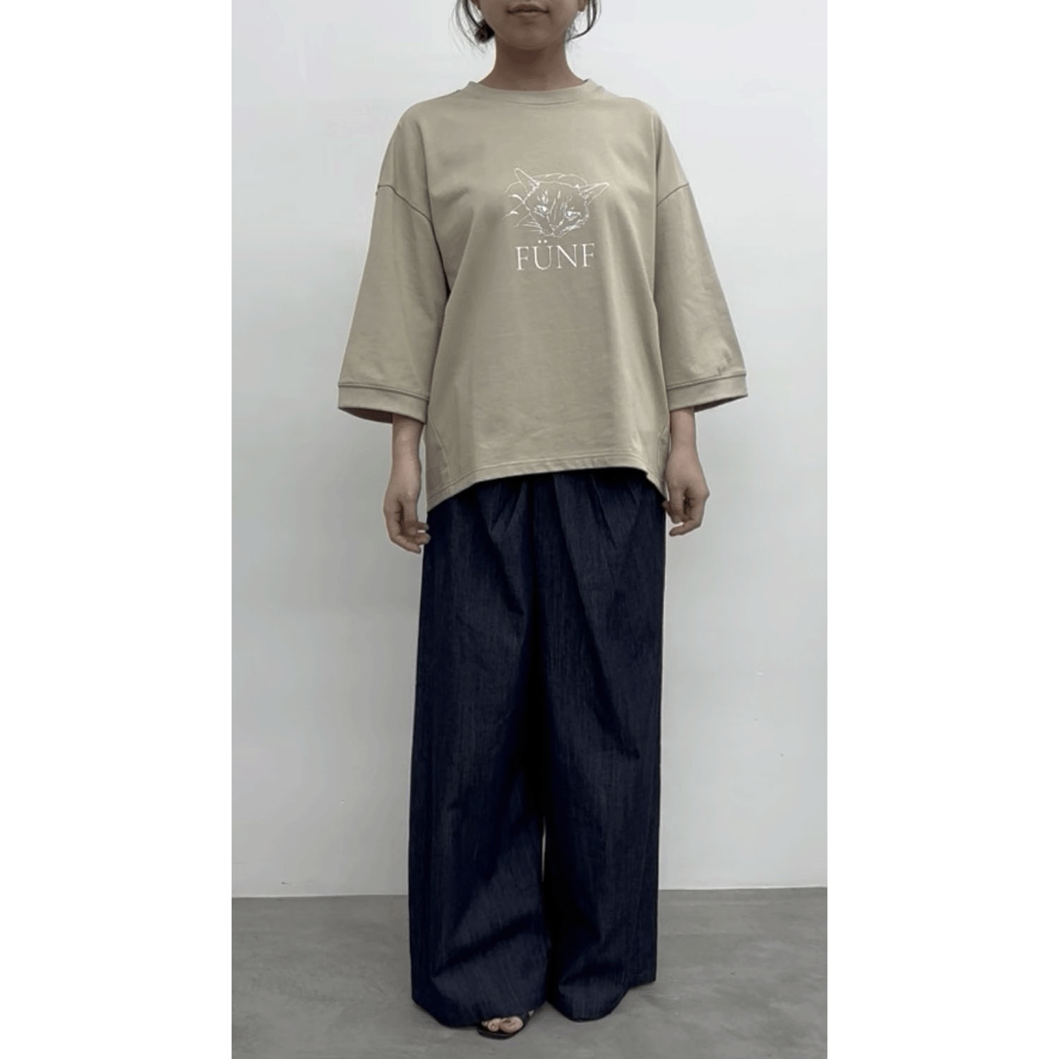 cloche 猫プリント5分袖Tシャツ - 画像10