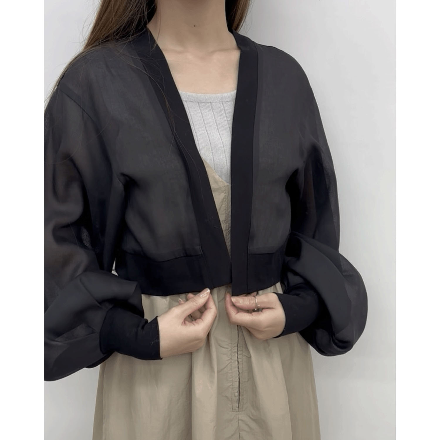 cloche シアーカーディガン