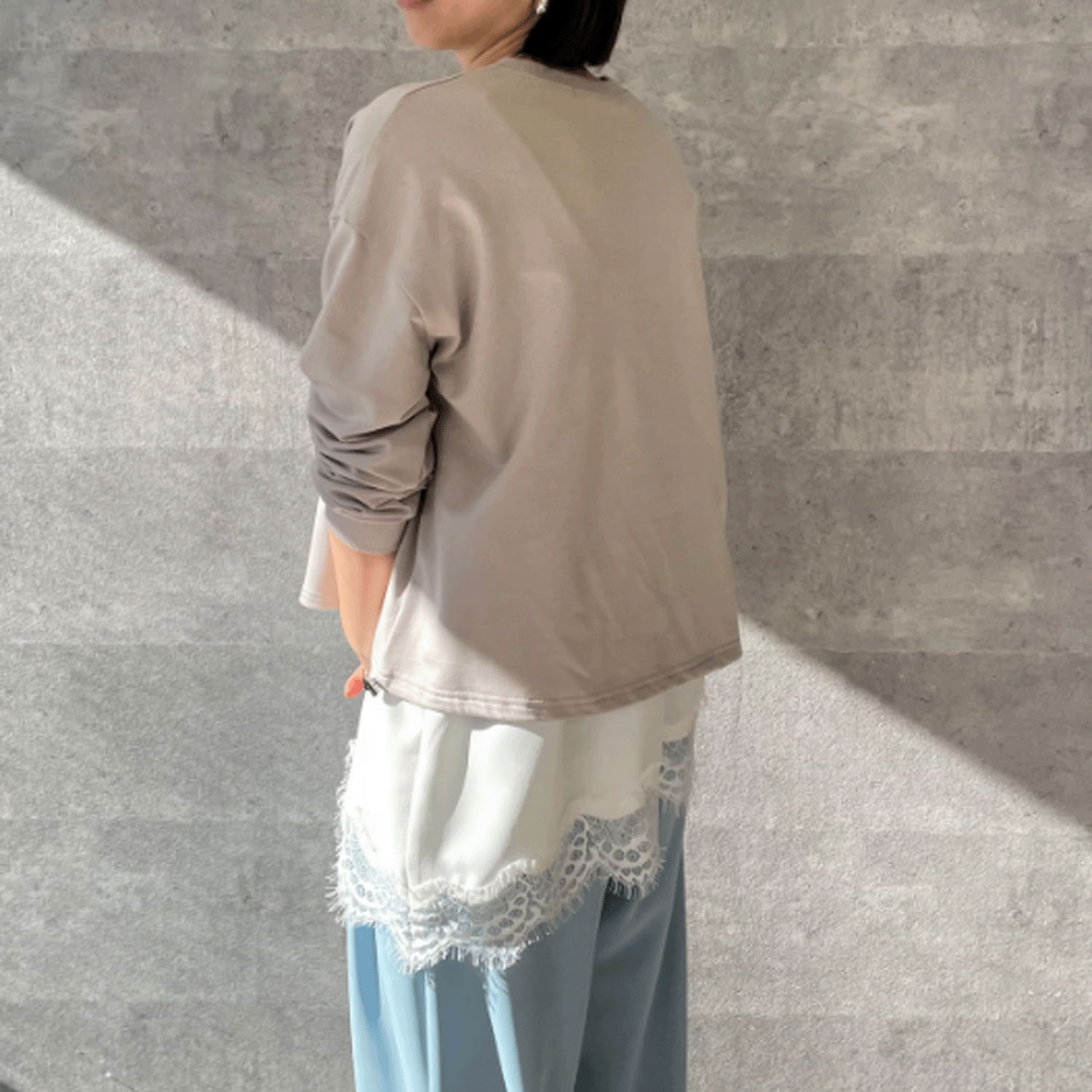 Anna Kerry レースヘムアシンメトリーキャミソール - 画像4