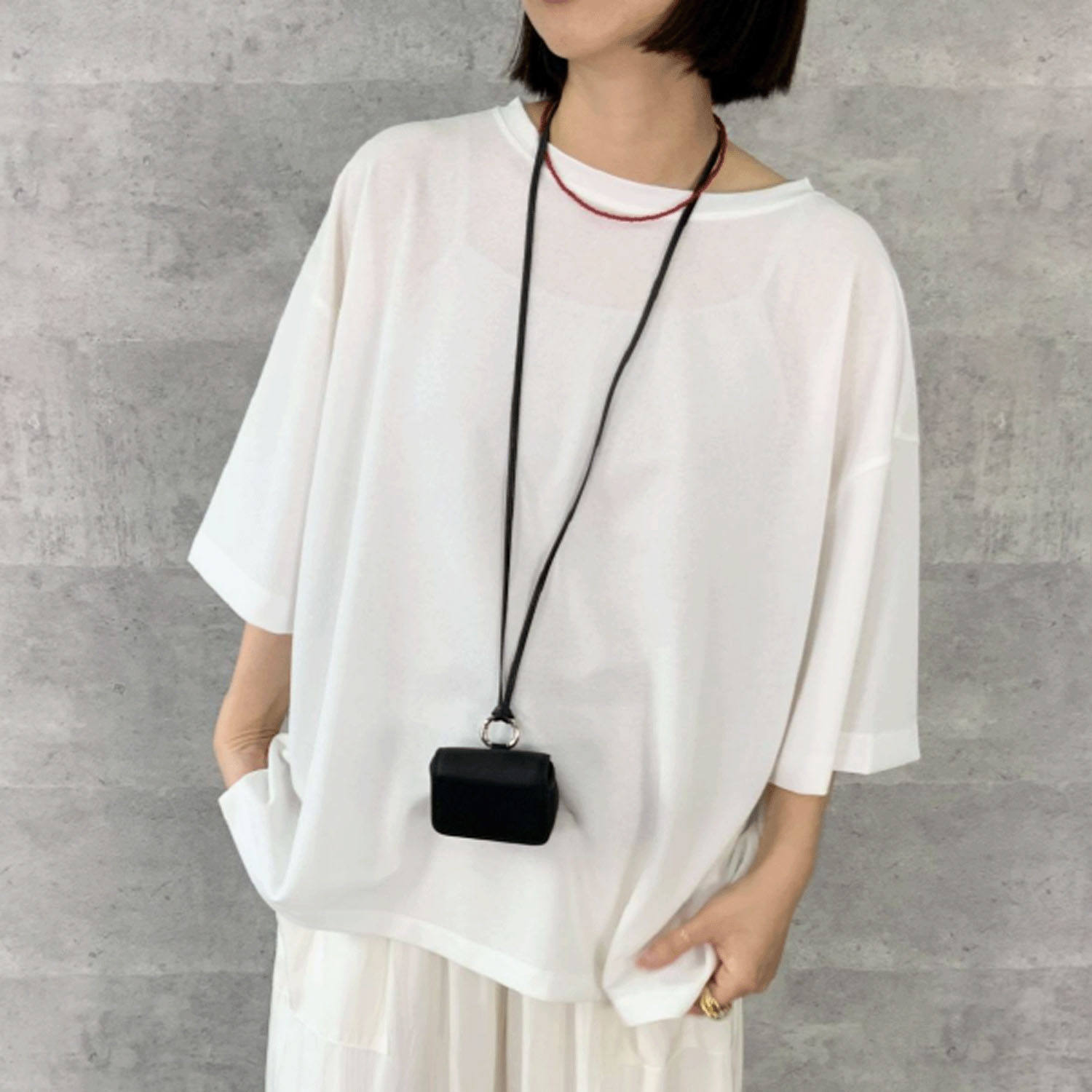 Anna Kerry ドライタッチルーズTシャツ - 画像2