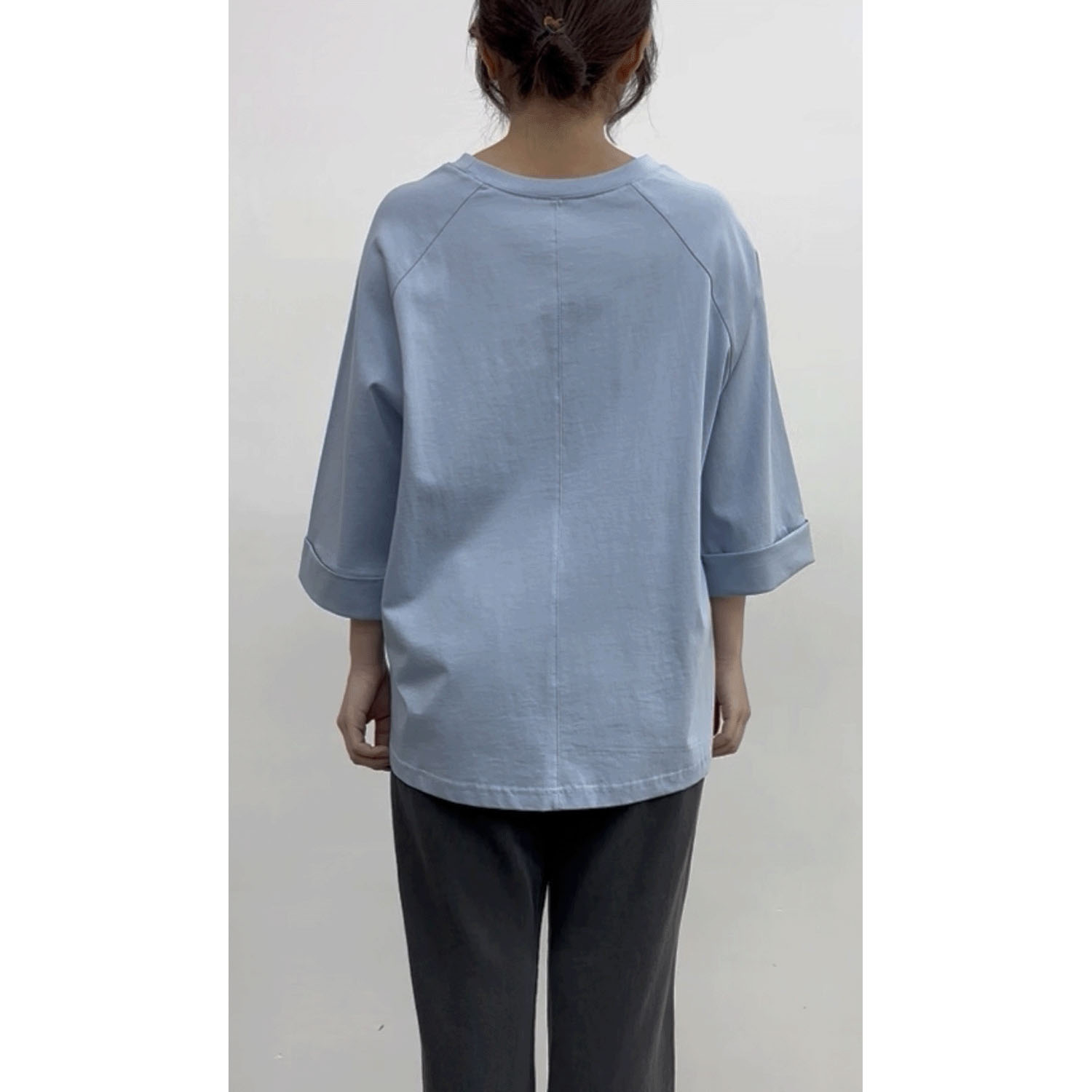 cloche 袖口ロールアップロゴTシャツ - 画像6