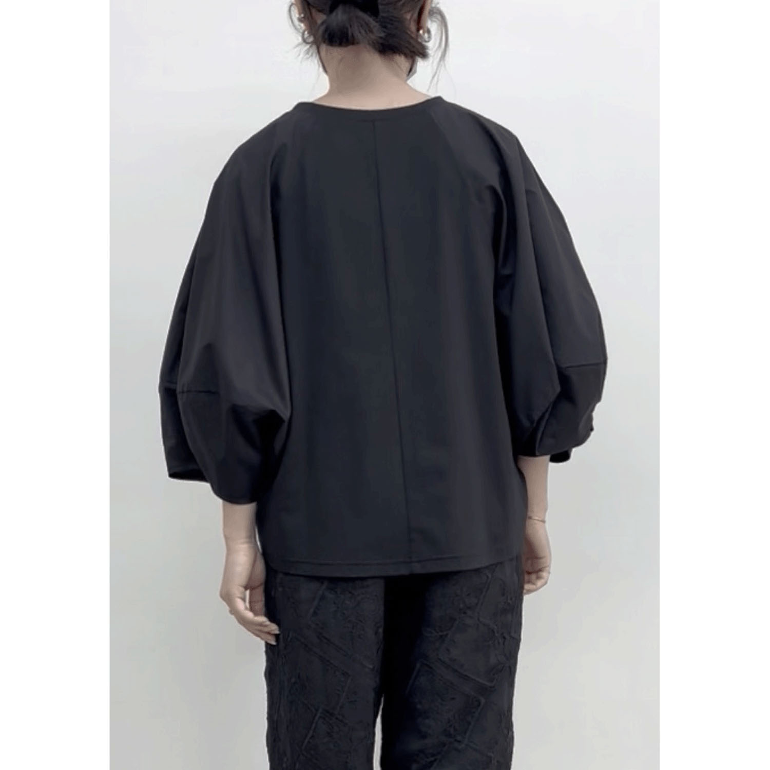 cloche 異素材ボリューム袖トップス - 画像3