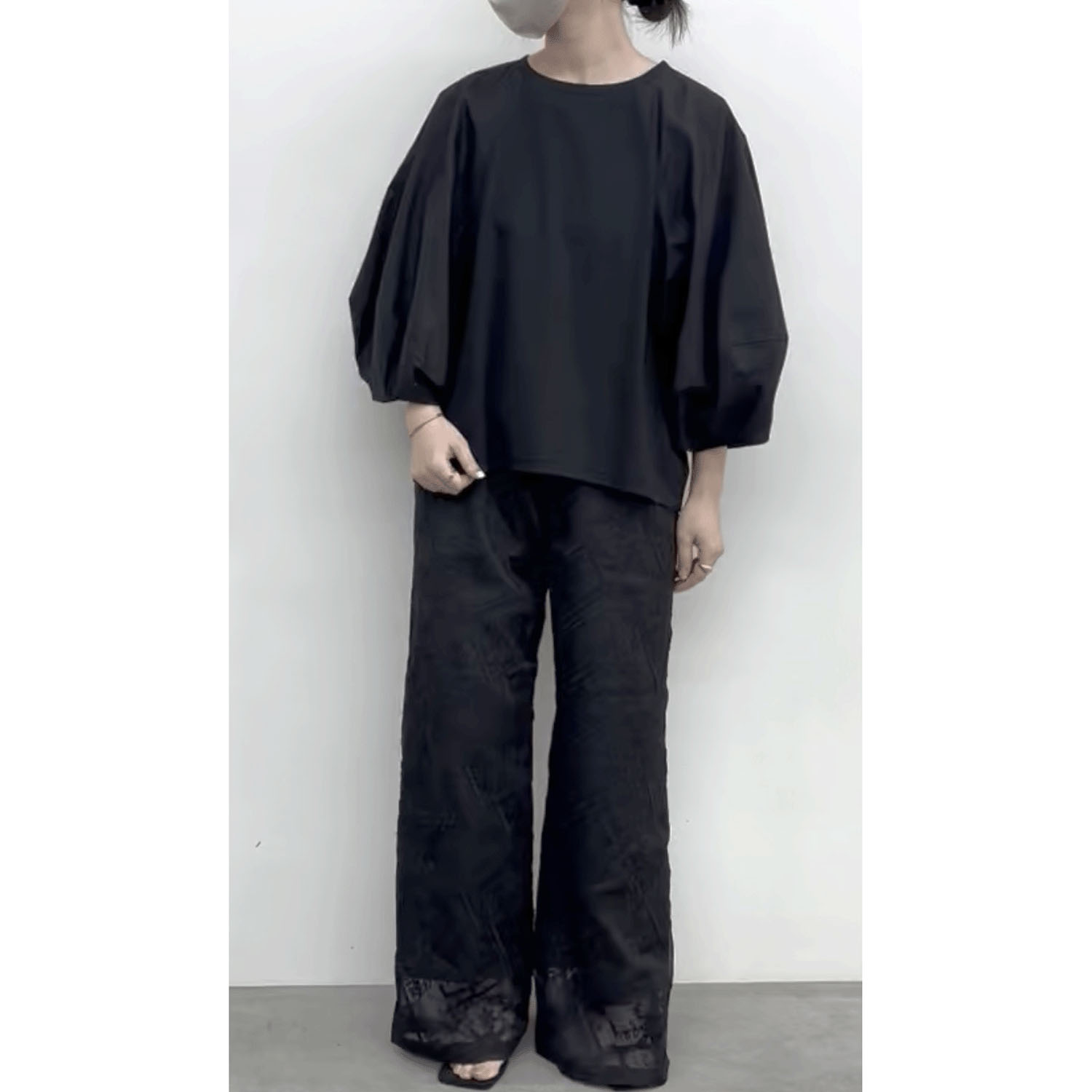 cloche 異素材ボリューム袖トップス - 画像4