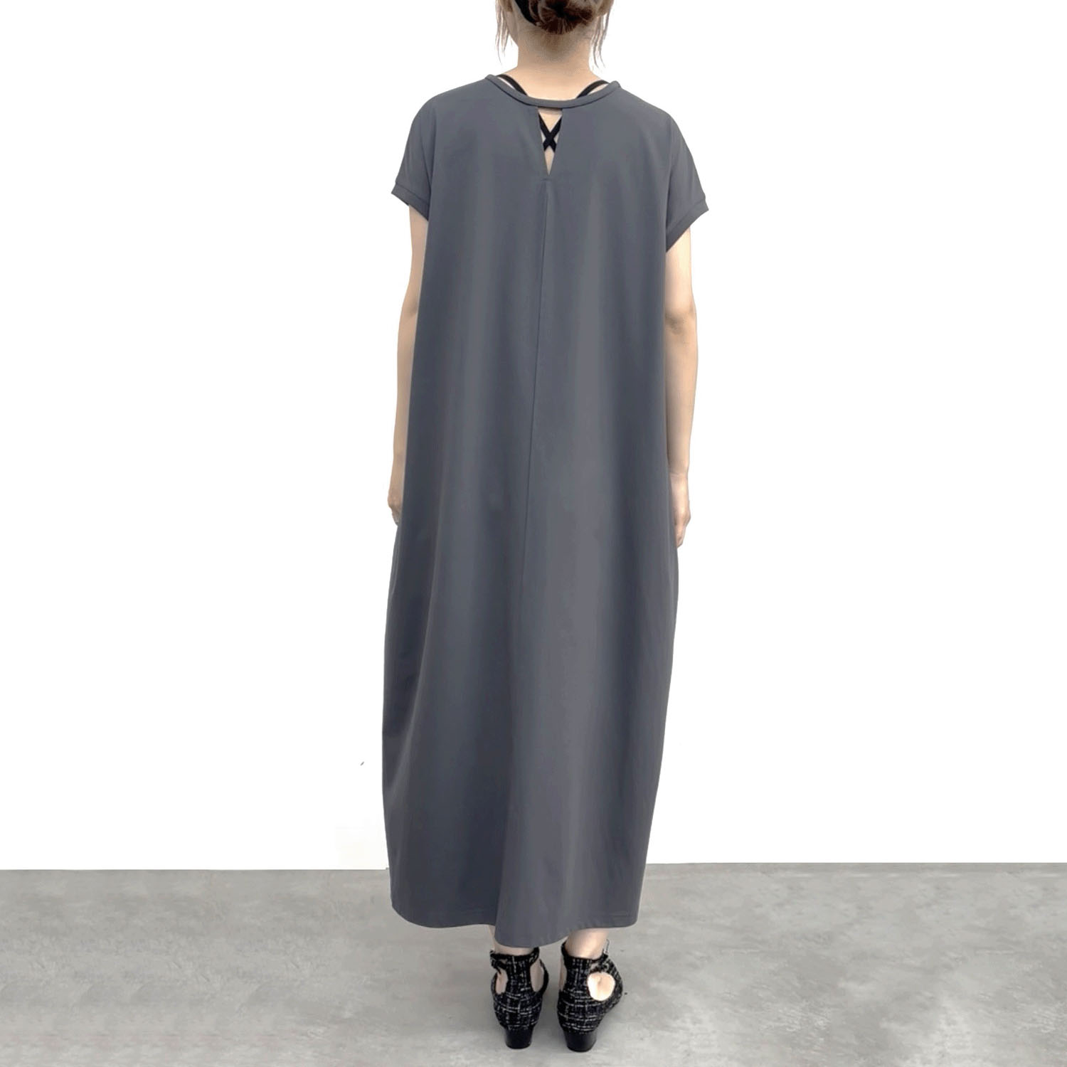 cloche 前後着用フレンチスリーブカットソーワンピース - 画像3