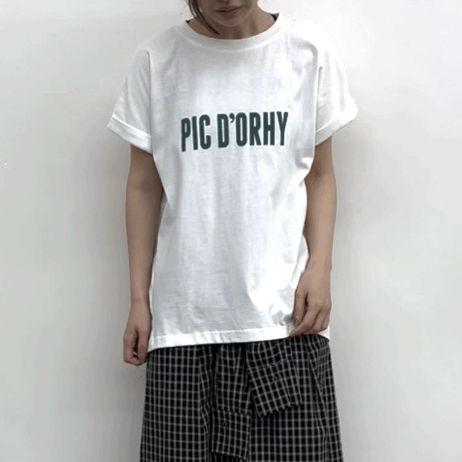 cloche 袖口ロールアップロゴTシャツ - 画像4