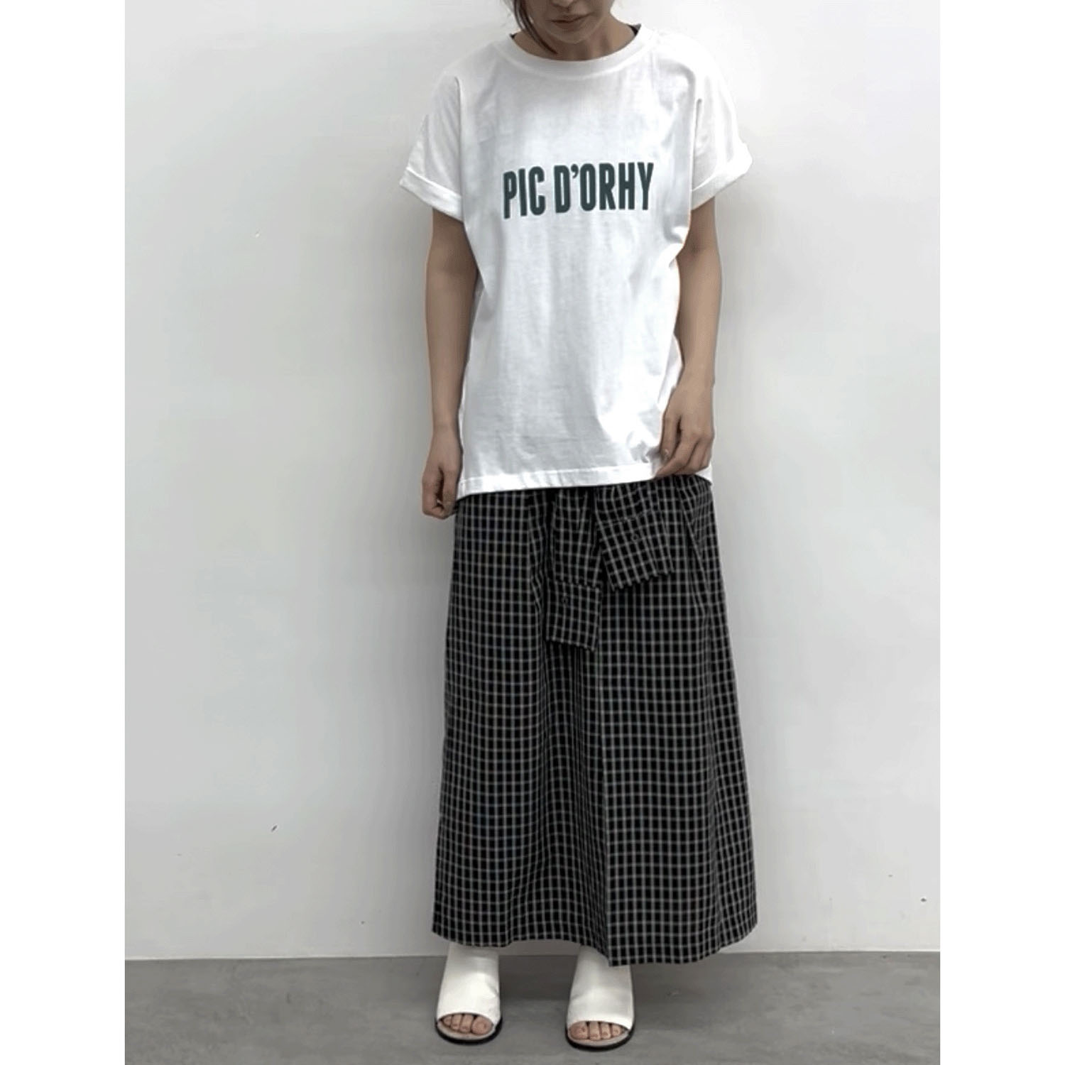 cloche 袖口ロールアップロゴTシャツ - 画像5