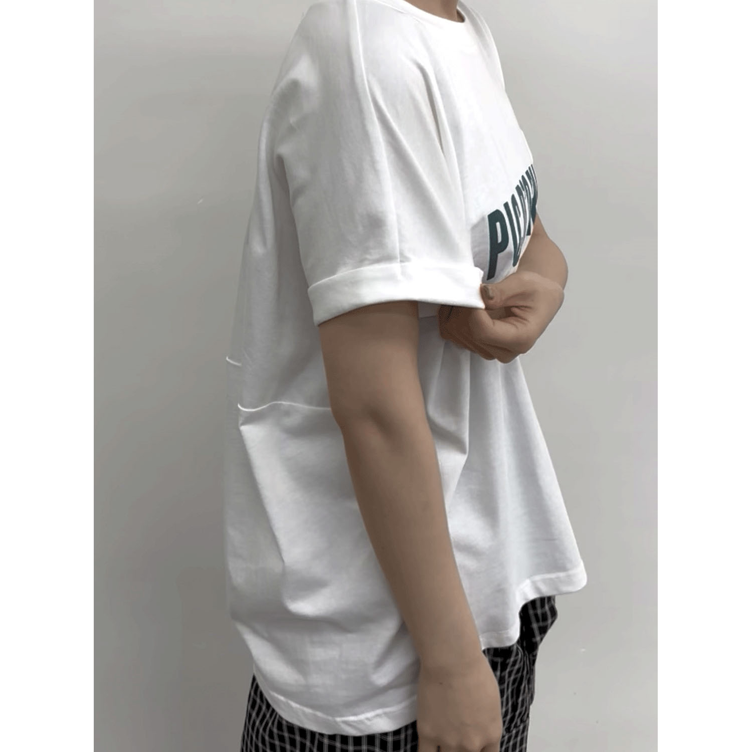 cloche 袖口ロールアップロゴTシャツ - 画像8