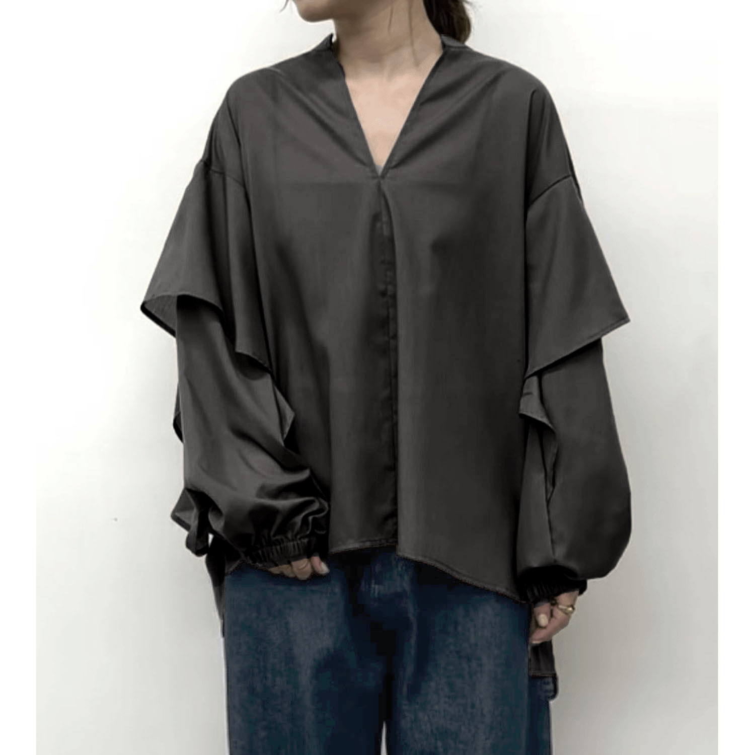 CLOCHE スキッパー衿ブラウス - 画像2