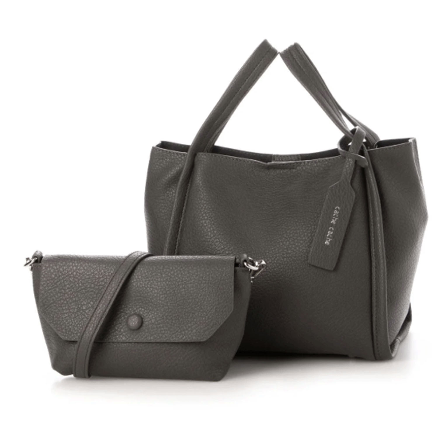 【エトネット限定】cachecache ミニショルダー付ソフトレザー調ミニバッグ - 画像6